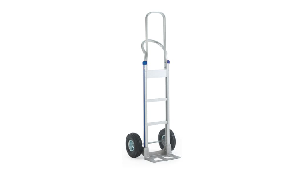 Carrello portapacchi in Alluminio RS PRO, ruote pneumatiche, piastra di carico 355 x 225mm, portata max 200kg