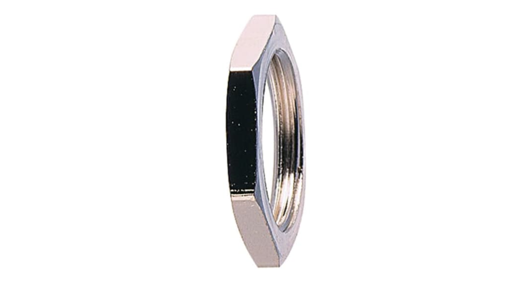 Thomas & Betts Metallic Nickel Plated Brass Cable Gland Locknut, M50 Thread