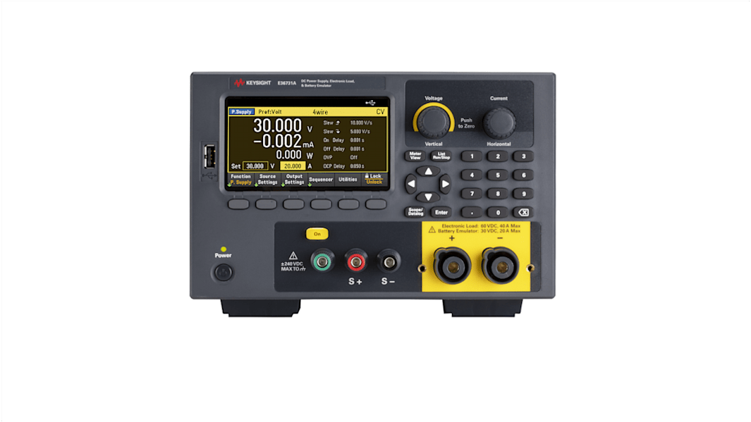 Emulador de batería Keysight Technologies E36731A, 1 salida, 0 → 30V, 20A, 200W
