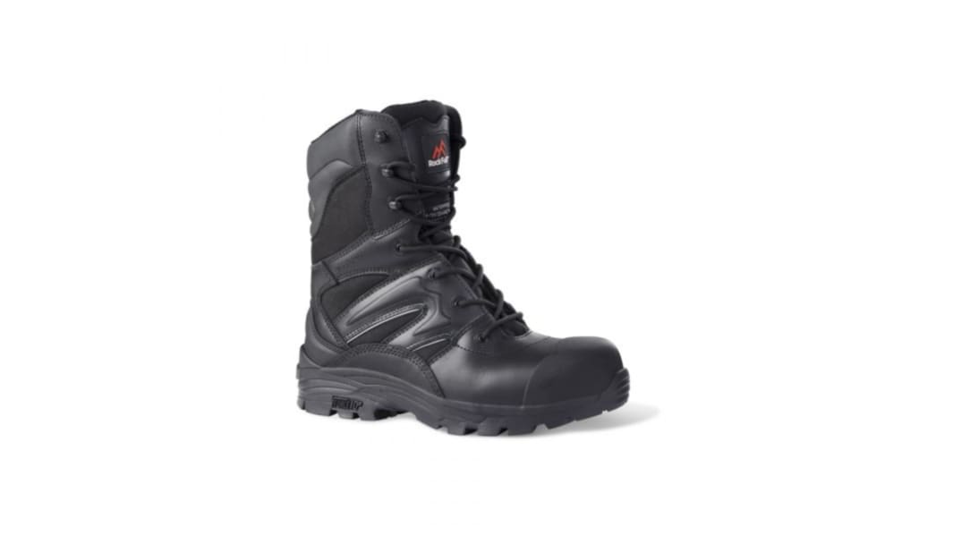 Rockfall, Sicherheitsstiefel Schwarz mit Nichtmetallisch-Schutzkappe, Größe 46 / UK 11