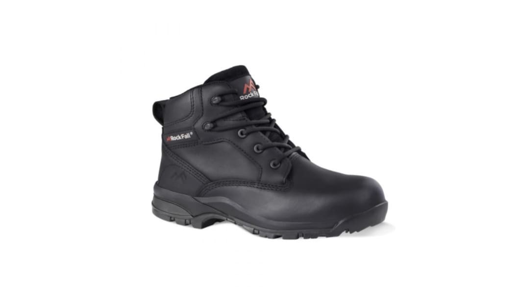 Rockfall, Damen, Sicherheitsstiefel Schwarz mit Glasfaser-Schutzkappe, Größe 41 / UK 7