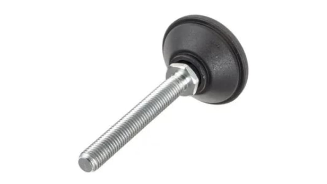 Nu-Tech Engineering M8 PA Reinforced Nylon Levelling Adjustable Foot, 450kg Static Load Capacity