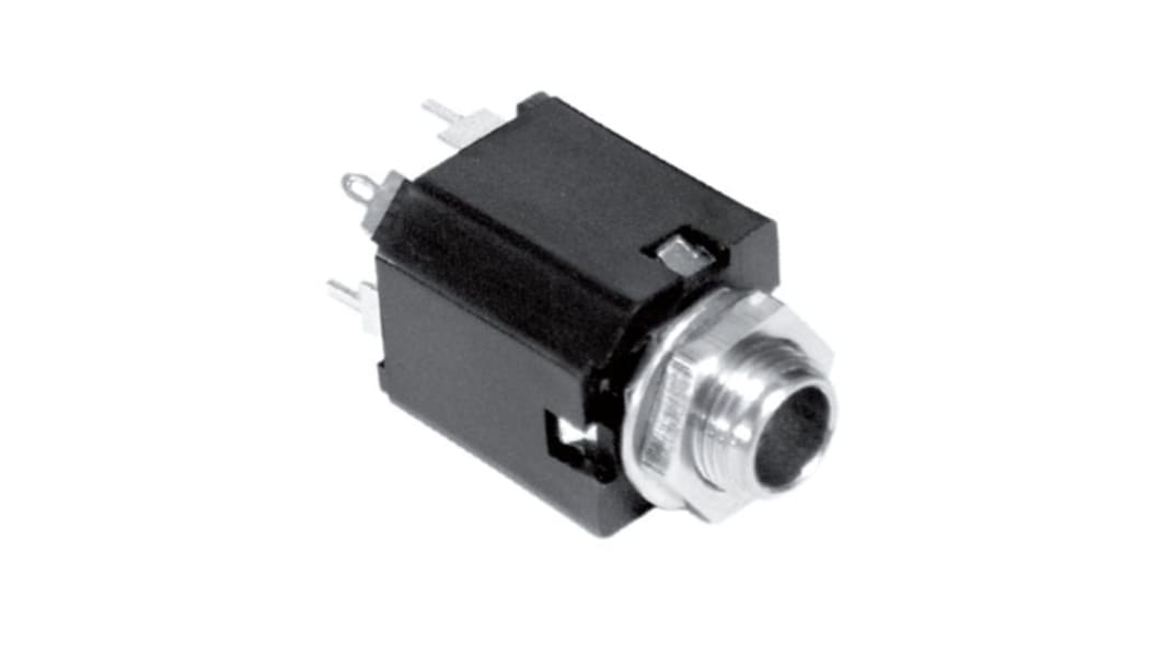 Amphenol Industrial Jack Connector 1/4 in Chassis Mount Phone Jack Socket 10A