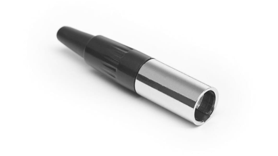 Amphenol Industrial-Connecteur XLR Mâle Droit 3 voies Montage sur câble, placage Or sur Argent