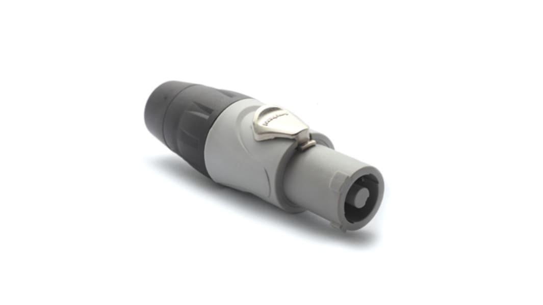 Amphenol Industrial, HP IP54 Grey Cable Mount 3P Power Connector Plug, Rated At 25A, 3.2 kV No