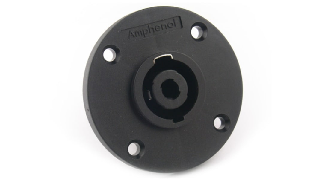 Amphenol Industrial SP-4-MC Panel Mount Loudspeaker Connector Plug, 4 Way, 30A, Solder Termination