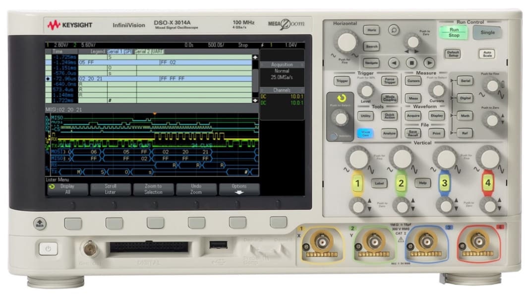 Oscilloscope De table Keysight série 3000 X, 500MHz