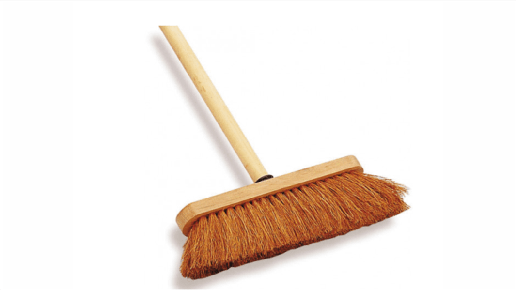 SAM Broom With Natural Coco Bristles for Cleaning
