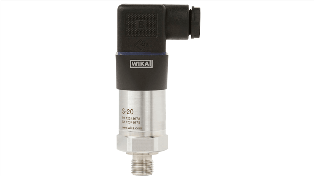WIKA S-20 Series Pressure Sensor, 0bar Min, 6bar Max, Absolute, Gauge, Vacuum Reading