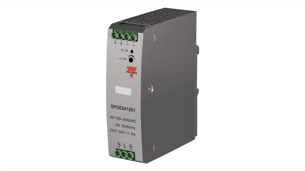 Alimentation pour rail DIN Carlo Gavazzi, série SPDE, 24V c.c.out 3.2A, 75W
