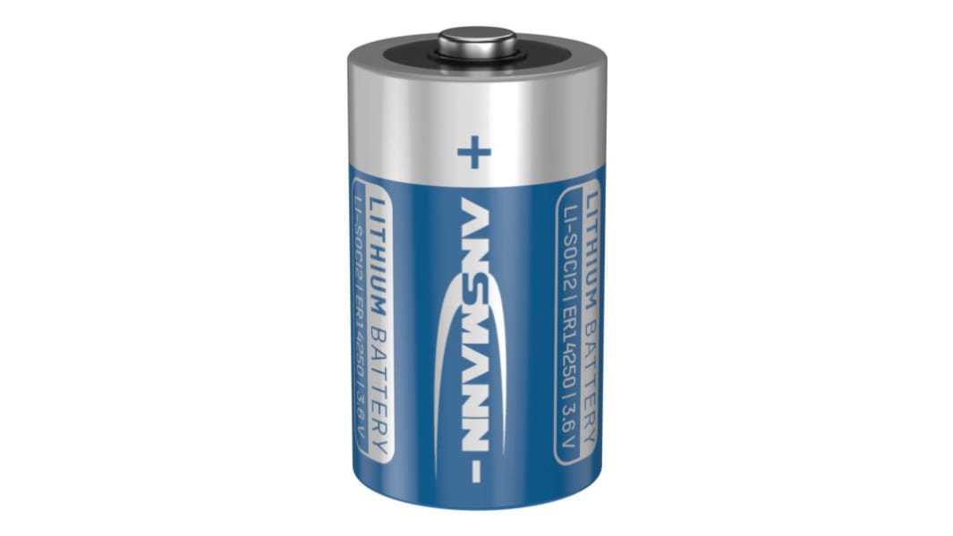 Pila 1/2 AA de Cloruro de Tionilo-Litio, Ansmann Li-SOCl2, 3.6V, 1.2Ah