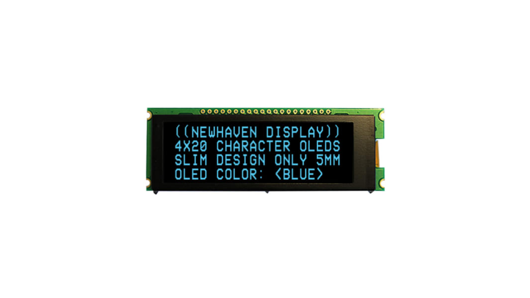 Afficheur OLED, NEWHAVEN DISPLAY INTERNATIONAL, Bleu, interface I2C, Parallèle, SPI Aucun