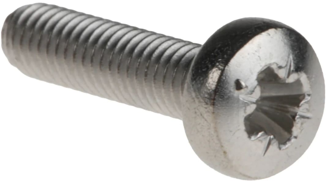 RS PRO Pozi Pan A4 316 Stainless Steel Machine Screw DIN 7985 x 12.0mm