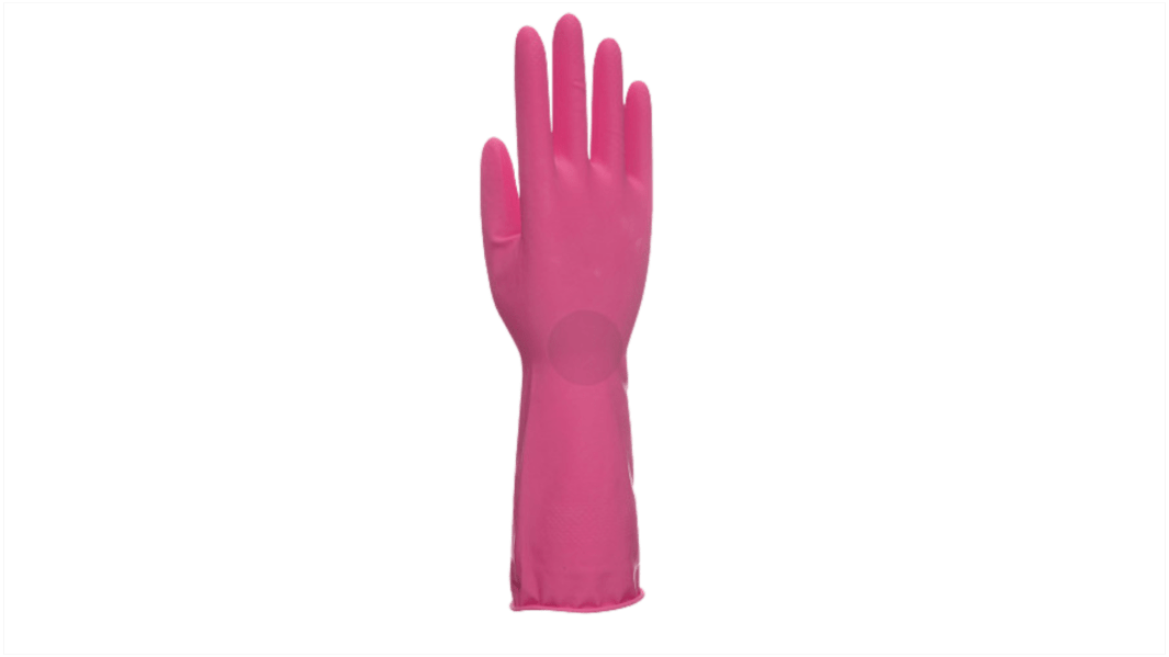 Guantes de trabajo de Látex Rosa Unigloves serie UCHG300, talla 9, Agarre en aceite, repelente de aceite