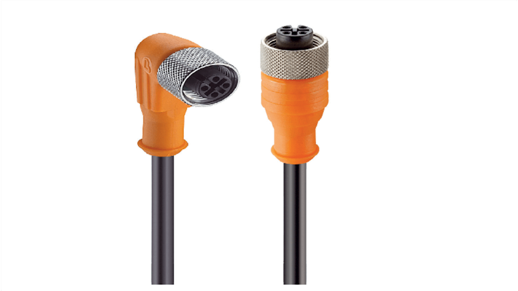 Cable de conexión WIKA, con. A M12 Hembra, 4 polos, con. B M12 Hembra, 4 polos, long. 5m