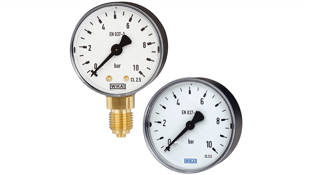 WIKA G 1/4 Analogue Pressure Gauge 6bar Back Entry 50mm Outside Diameter