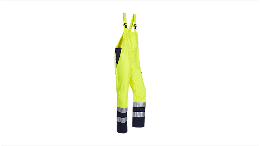 Sioen Uk Warnschutz-Overalls 36T Wiederverwendbar Latzhose Marineblau/Gelb Antistatisch, Chemikalienbeständig,
