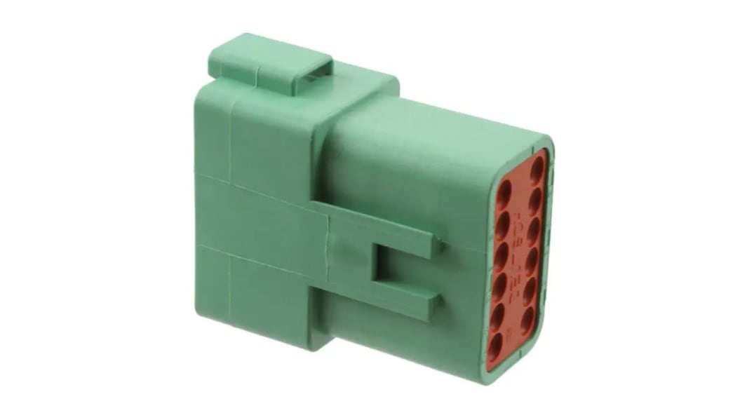 TE Connectivity, DEUTSCH DT Automotive Connector Plug 12 Way, Wire Termination DT04-12PC