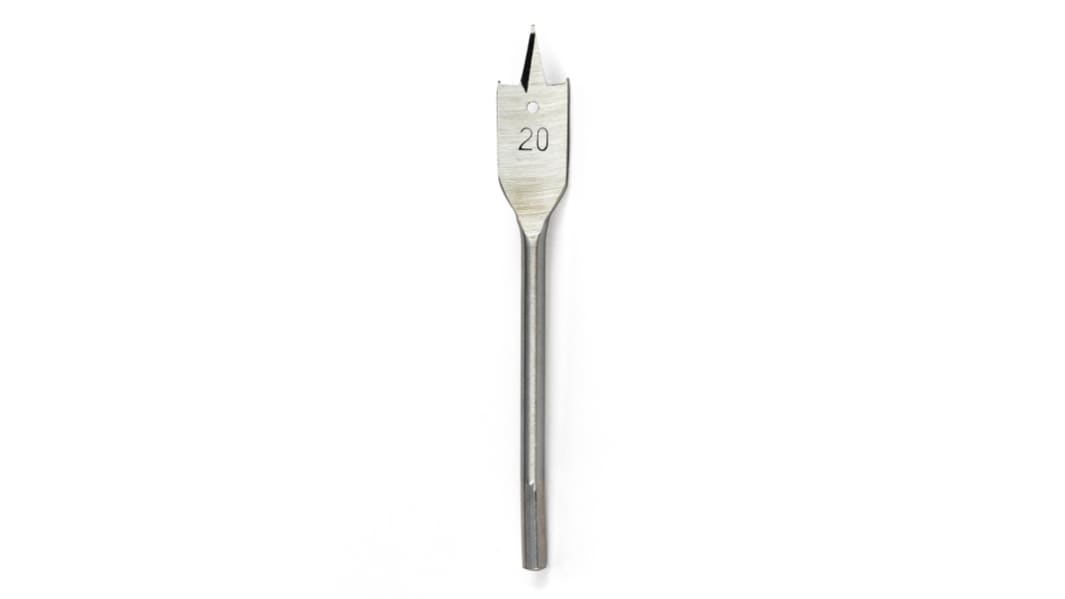 Gripit Flat Series Steel Flat Wood Drill Bit, 20mm Diameter, 12 cm Overall
