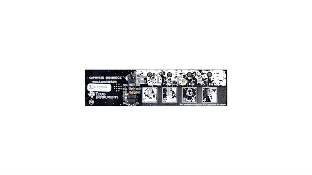 Texas Instruments Touch Sensor Development Kit Capacitive Touch Sensor Evaluation Board for MSP430FR2512 MSP430FR2512