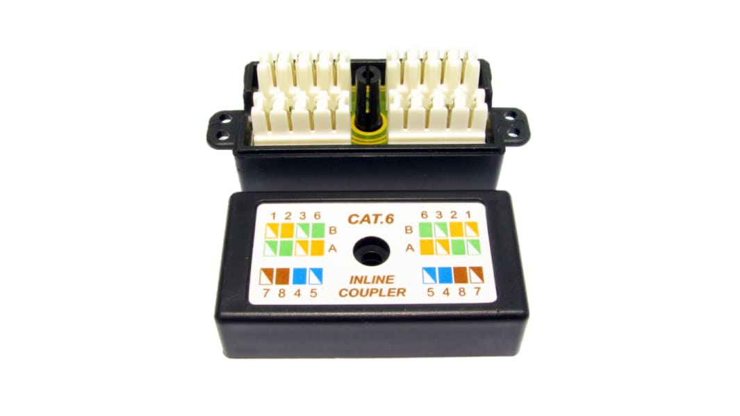 RS PRO Single-Port RJ45 Female Punch Down Coupler, Cat6, Unshielded