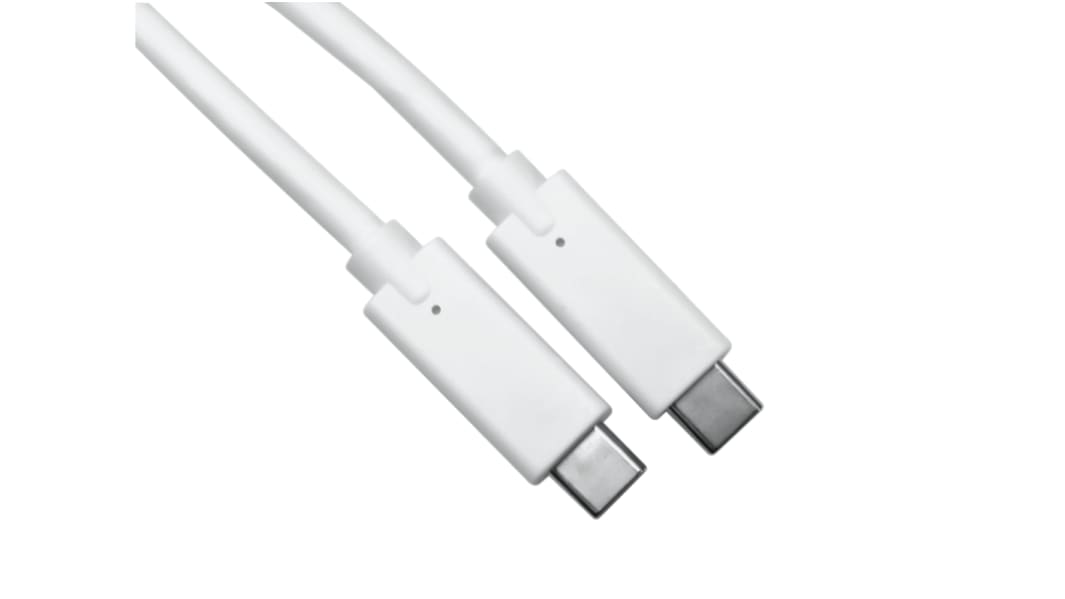 Cavo USB RS PRO USB C/USB C, L. 1.8m, col. Bianco