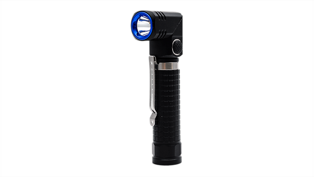 Nightsearcher LED Torch Black - Rechargeable 400 lm, 120 mm