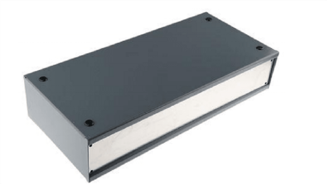 RS PRO Grey Cold Rolled Steel Instrument Case, 432 x 200 x 88mm