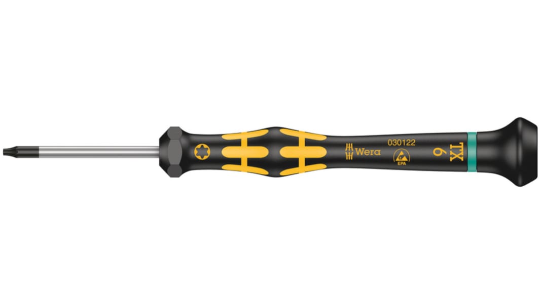 Tournevis de précision Wera, pointe Torx TX3 type Tournevis de précision, ESD