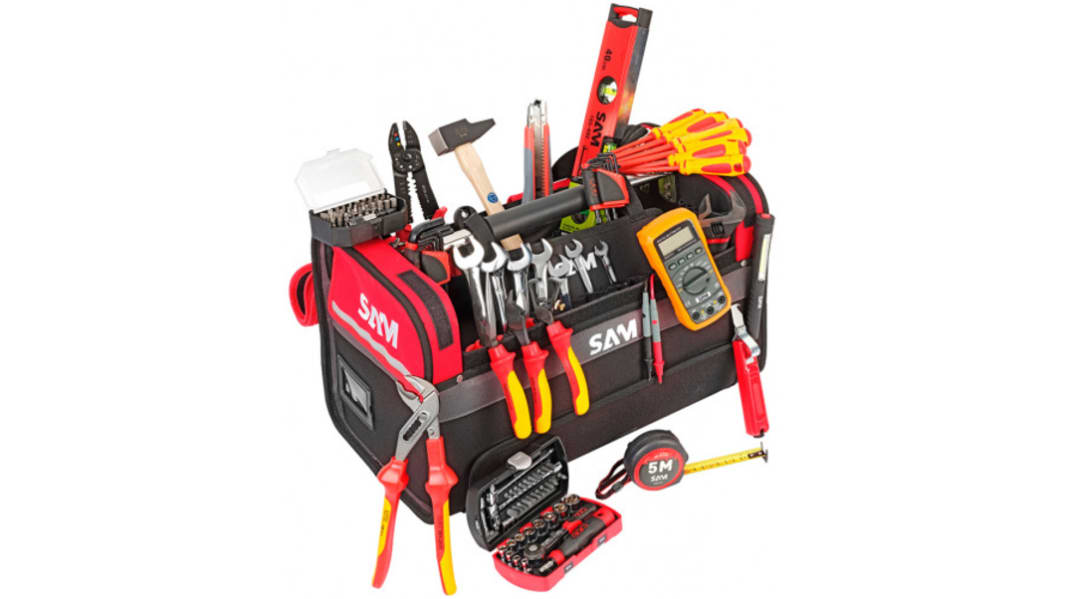 Kit di utensili per Utensile per elettricista SAM, 125 pezzi, isolati VDE/1000V