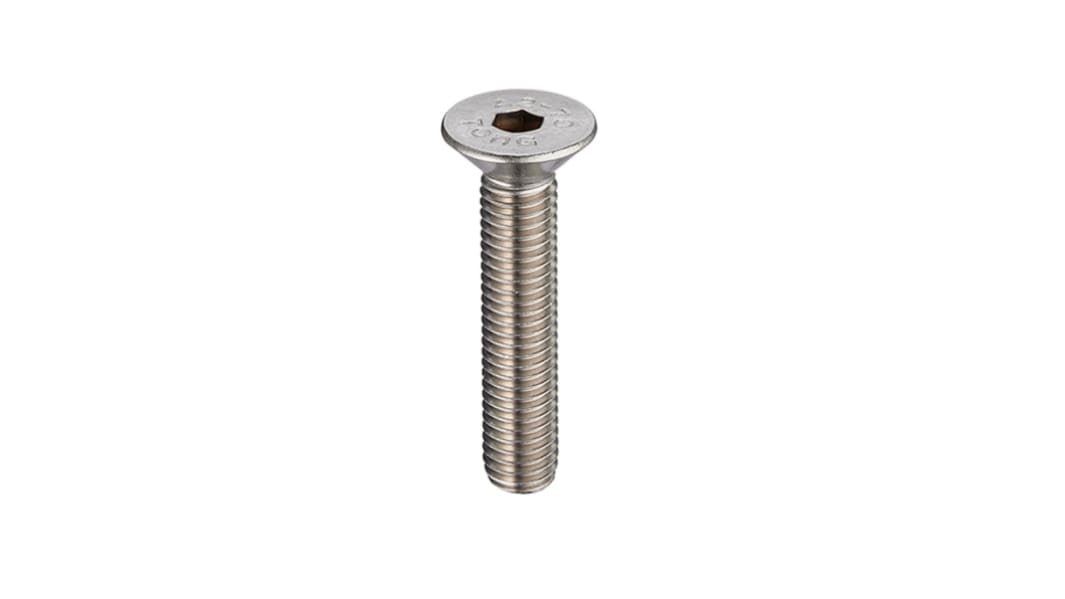 RS PRO Stainless Steel Hex Socket Countersunk Screw, ISO 10642, M4 x 12mm