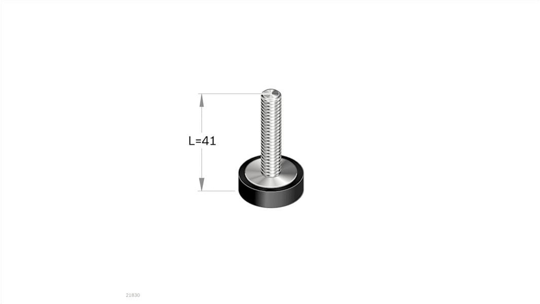 Pied réglable Bosch Rexroth en Acier, Rainure 6mm, M6