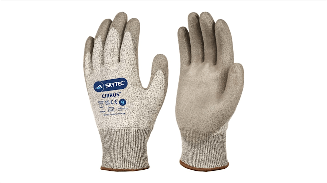Guanti da lavoro Skytec CIRRUS, Tg. 9, in Nylon, col. Grigio