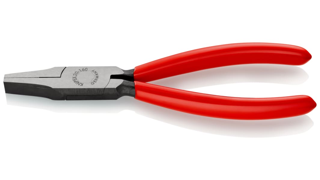 Knipex 20 01 160 Nose pliers, 160 mm Overall, Flat, Straight Tip, 30mm Jaw