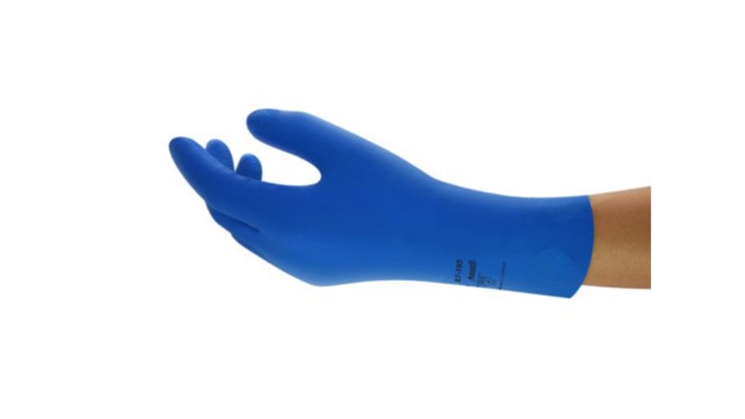 Ansell AlphaTec Arbeitshandschuhe Größe 9 Nahrungsmittelindustrie Latex Blau 12Paare