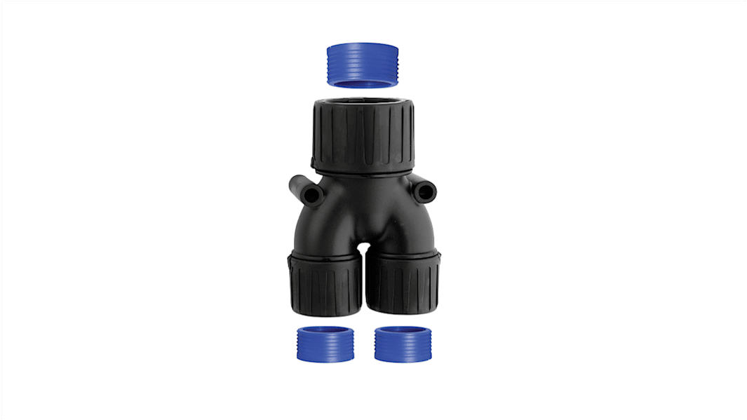 Raccordo per cavi Flexicon FPAX21-16-16B, Riduttore in Nylon, Nero, filetto 17mm, 21mm