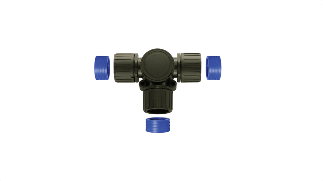 Raccordo per cavi Flexicon FPAX34TB, Elemento a T in Nylon, Nero, filetto 28mm, 34mm