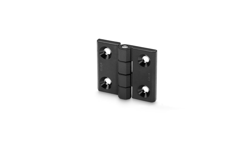 Elesa PA Butt Hinge with a Fixed Pin, Screw Fixing, 40mm x 40mm x 9mm