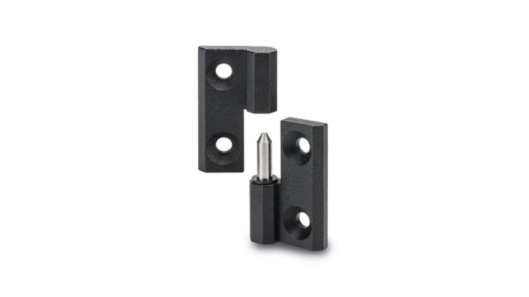 Bisagra de pernio de giro libre Elesa de Aleación de zinc, dimensiones 50mm x 50mm x 11.5mm