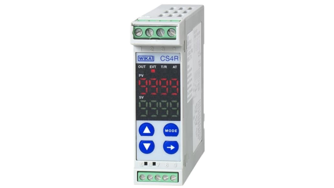 Controlador de temperatura PID WIKA serie CS4R, 22.5 x 75 x 100mm, 24 V, Múltiple entradas, 1 salida Relé