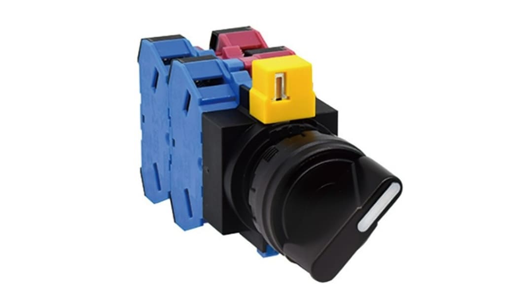 Idec Knob Selector Switch - (2NO - 1NC) 22.3mm Cutout Diameter 3 Positions