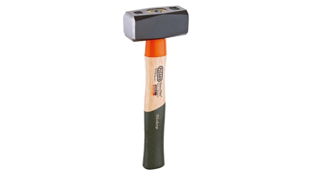 Maceta Picard de 1kg, cabezal de Acero para Aleación, mango de Madera de nogal, longitud 260 mm