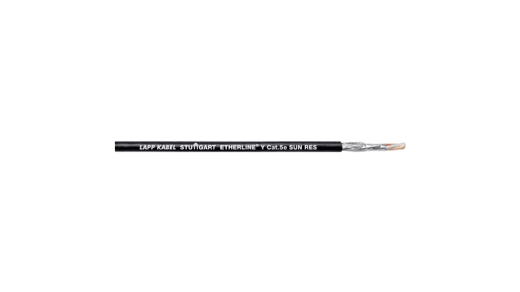 Lapp, 100m Cat5e, Black, Tinned Copper Braid, Unterminated