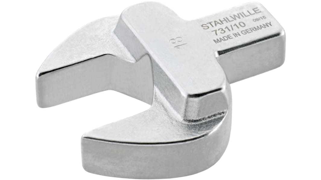 STAHLWILLE 731/10 Series Open Ended Insert Insertion Wrench, 8 mm, 9 x 12mm Insert, Chrome Plated Finish
