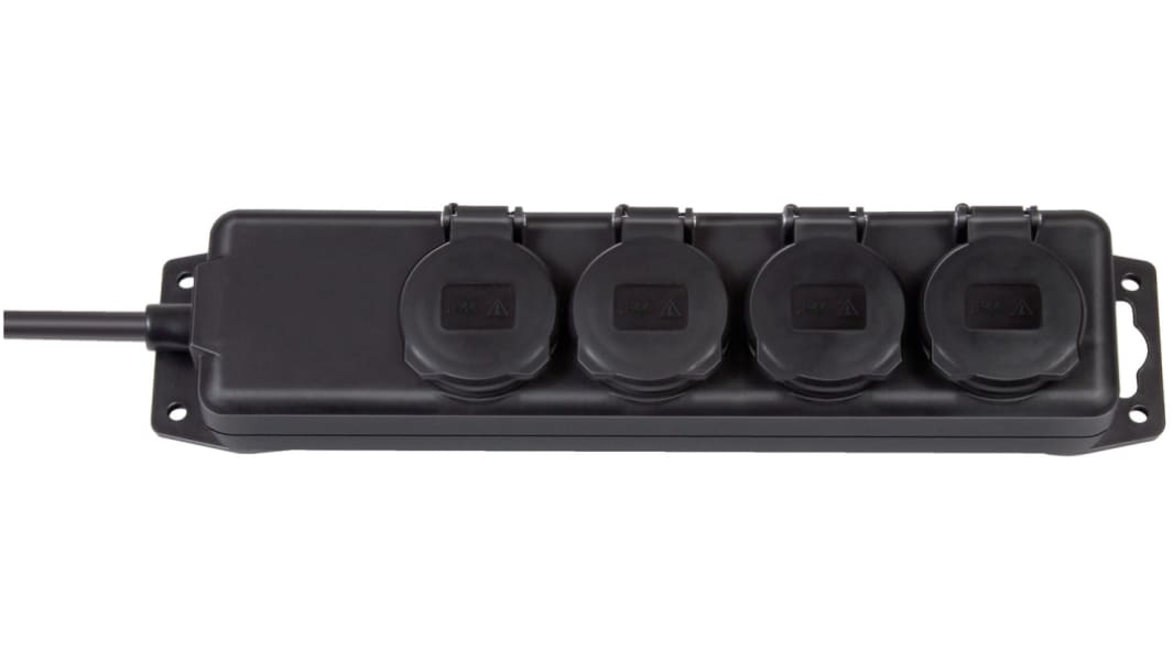 Unidad de distribución brennenstuhl 1159961 1.5mm², 4 conectores H07RN-F, Montaje de Cable, Cable 2m, No, 16A, 230 V
