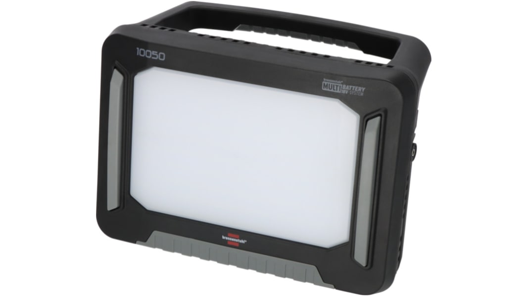 brennenstuhl Rechargeable LED Work Light, 12500 lm, CEE 7/17 Euro Plug, 240 V, IP54