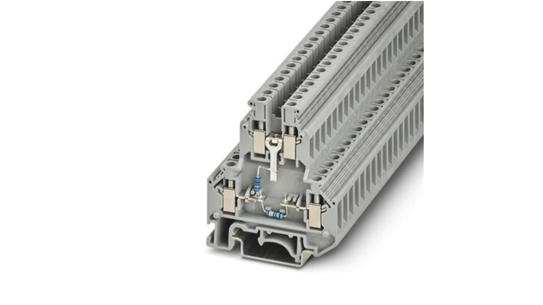 Phoenix Contact 3070613 UKK 5-2R/1K4/UL-UR/10K/O-UL Series Grey, 4mm², 2-Level, Screw Termination