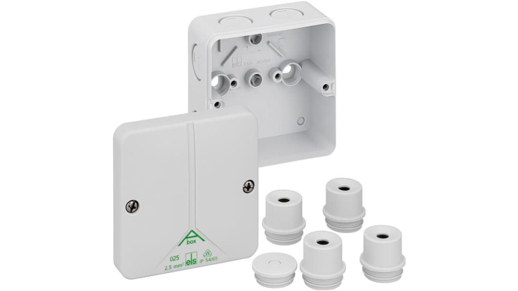 Caja de conexiones Spelsberg 80240001, 0, Poliestireno, Gris, 82mm, 82mm, 52mm, 82 x 82 x 52mm, IP54, IP65