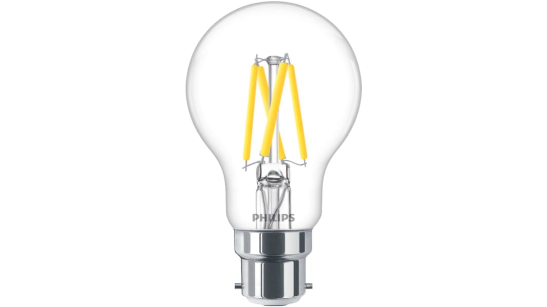 Lampade LED Philips con base B22, 3,4 W, Luce calda, intensità regolabile
