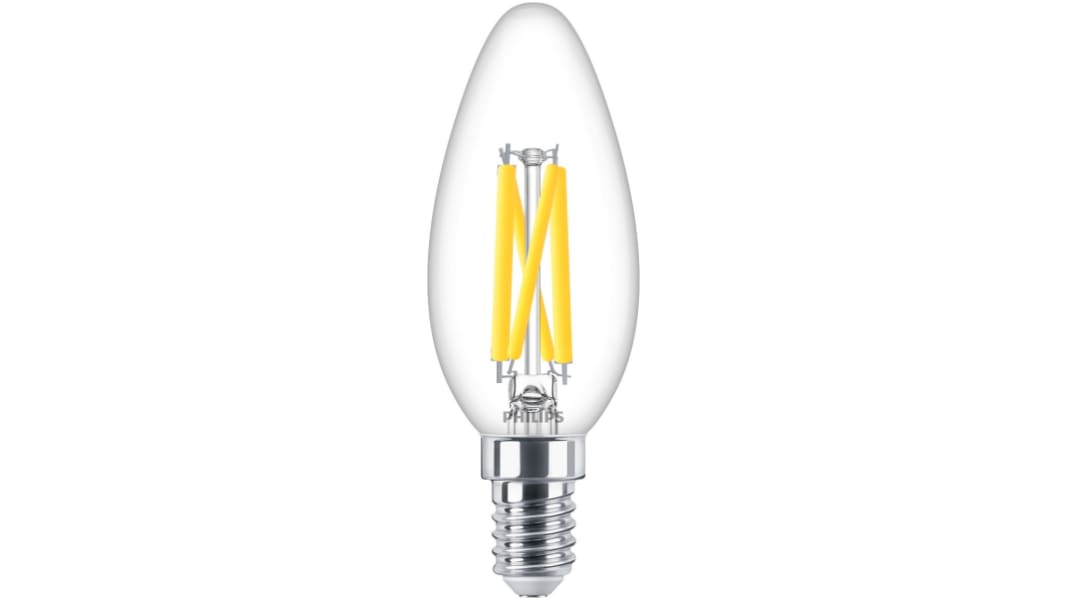 Lampade LED Philips con base E14, 3,4 W, Luce calda, intensità regolabile